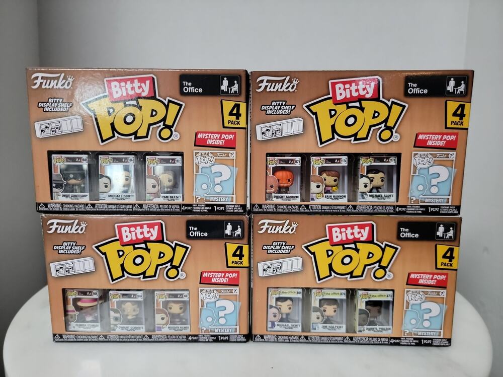 NEW Funko Bitty Pop! The Office 4-Pack Series 3 Complete Set Including 4 MYSTERY